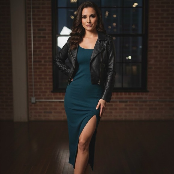 Jackets & Blazers - Classic Women’s Black Faux Leather Moto Jacket